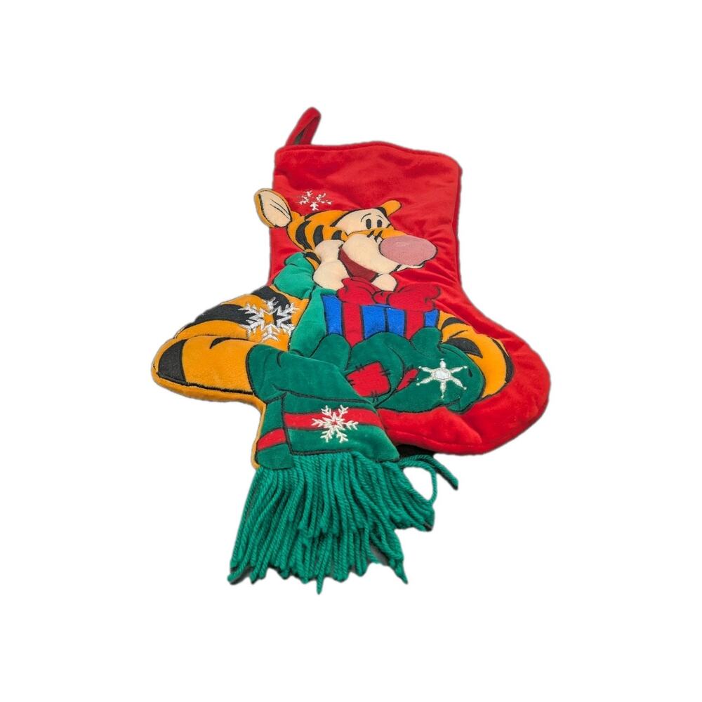 Rare Disney Tigger Red Christmas Stockings Vintage